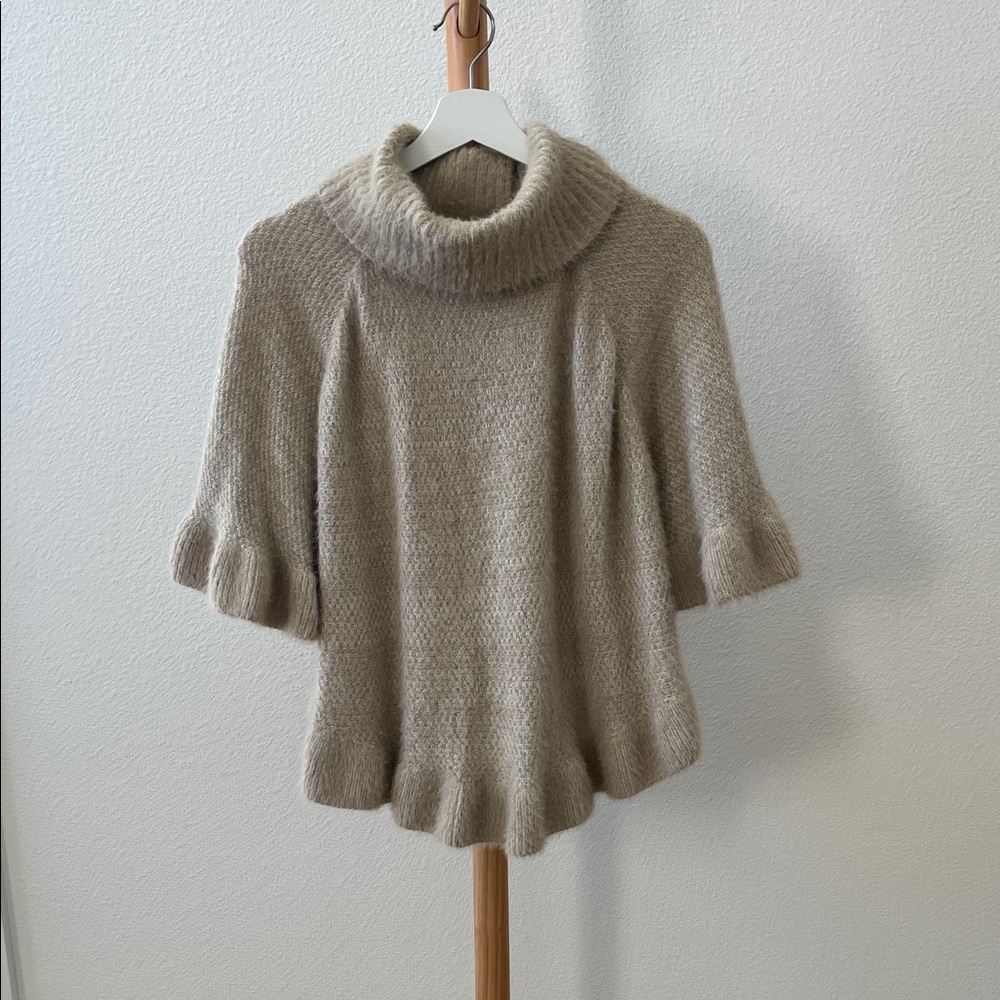 Anthropologie Taupe Cowl Neck Sweater